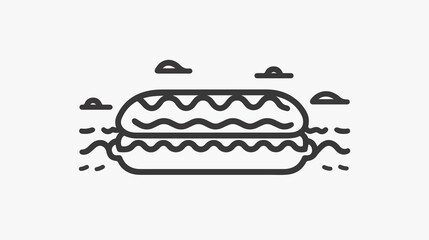 Hot Dog Icon Vector Illustration
