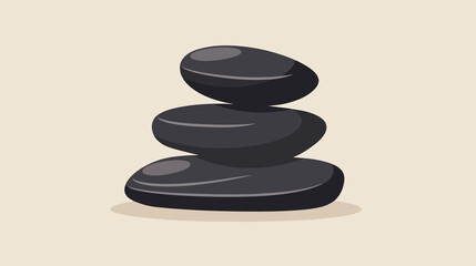 Relaxing Hot Stone Massage Spa Stones Stacked on Top
