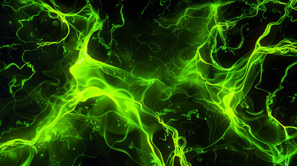 Obraz premium Abstract Green Energy Light Waves