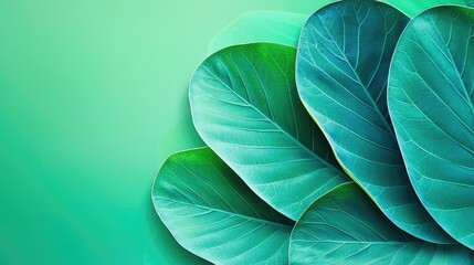Obraz premium Lotus leaves abstract background idea. Vibrant green leaves layered beautifully on a soft green background.