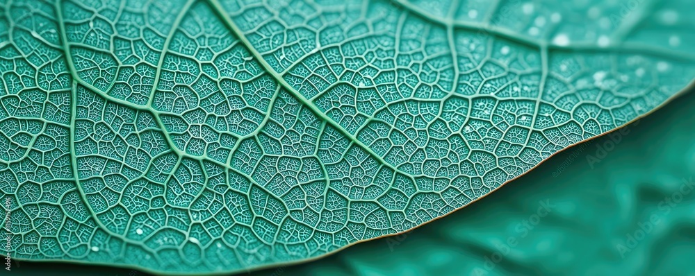 Poster lotus leaves abstract background idea. close-up view of a green leaf texture showcasing intricate na