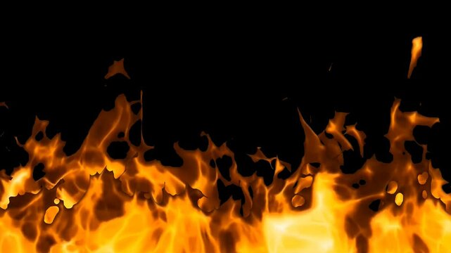 Fire Flames with Transparent Alpha Channel, Elegant Background, Exclusive, Unique Design
