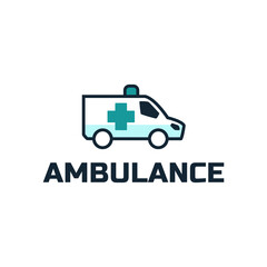 Ambulance logo, icon symbol. First aid response logo sign. Isolated on white background.