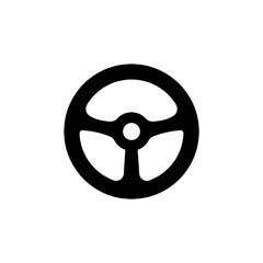 Steering wheel icon. Automobile steer wheel illustration on white background