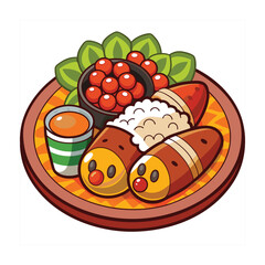 A Delicious Mexican Food Vector Illustration
