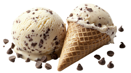 ice cream cones isolated on white background 