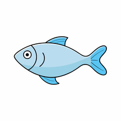 fish cartoon isolated on white