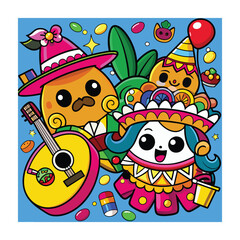 A Delicious Mexican Food Vector Illustration