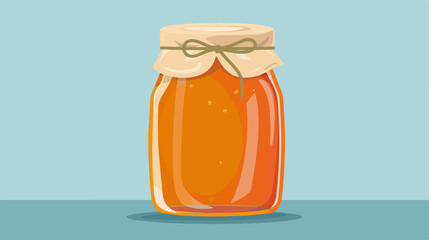 Jar of Marmalade Vector Isolated Illustration in Flat Style