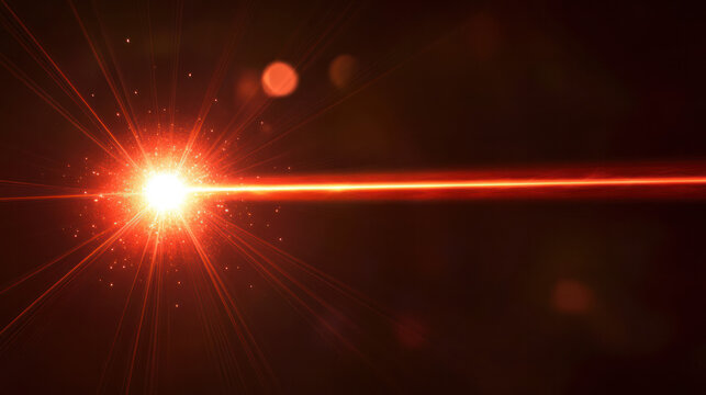 Glowing gamma ray particle burst set against a dramatic dark background, reflecting quantum science and energetic phenomena.