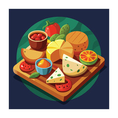 A Delicious Mexican Food Vector Illustration