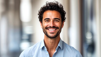 Fototapeta premium Smiling man portrait 