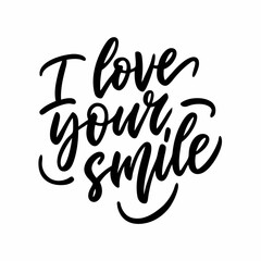 I Love Your Smile Lettering vector illustration (8)