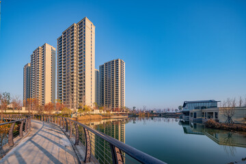 Naklejka premium buildings in the city