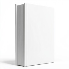 3D Blank white hard cover book isolated white background