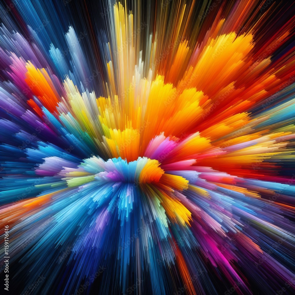 Aufkleber 194 color spectrum dispersion strokes splitting light into its c