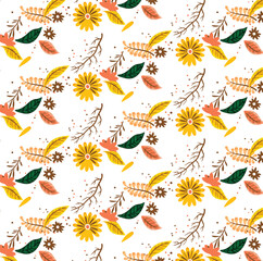seamless pattern with flowers