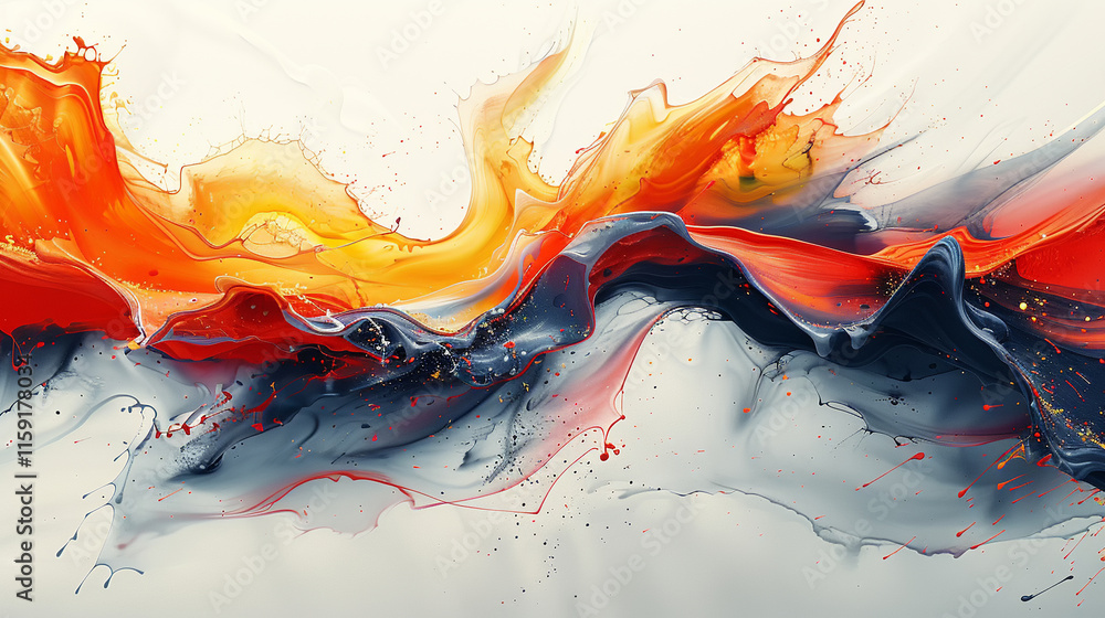 Poster vibrant waves of color dance across the canvas in a lively display