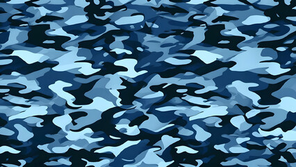 camouflage vector, blue dark background, army print, stylish fashion design