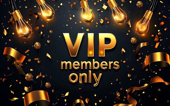 vector illustration of golden VIP text perfect for memberships and exclusivity promotions