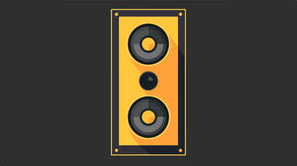 Loudspeaker Flat Icon for Apps and Websites - Vibrant and Modern Sound Symbol