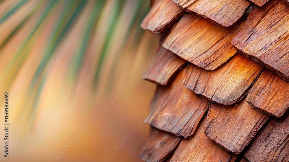 Poster palm tree abstract background idea. close-up of palm tree bark showcasing intricate textures and war