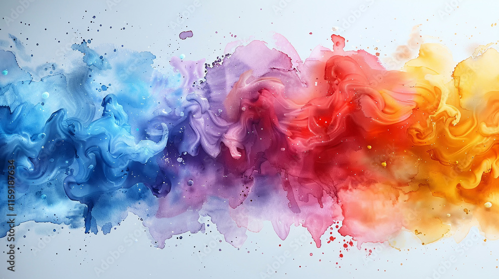 Poster vivid swirls of color dance in a mesmerizing abstract creation
