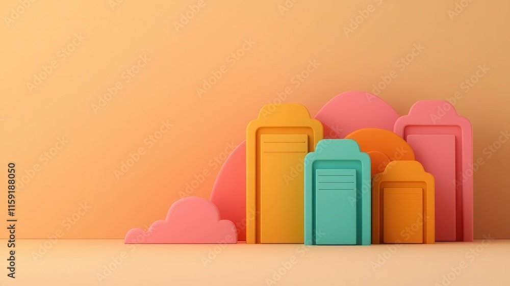 Poster register signup record. interactive signup process with seamless record storage, animated visuals co