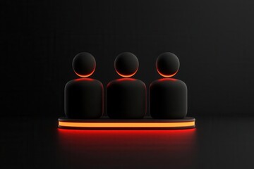 register signup online. Real-time signup process, glowing input fields and animated feedback icons, 3D illustration