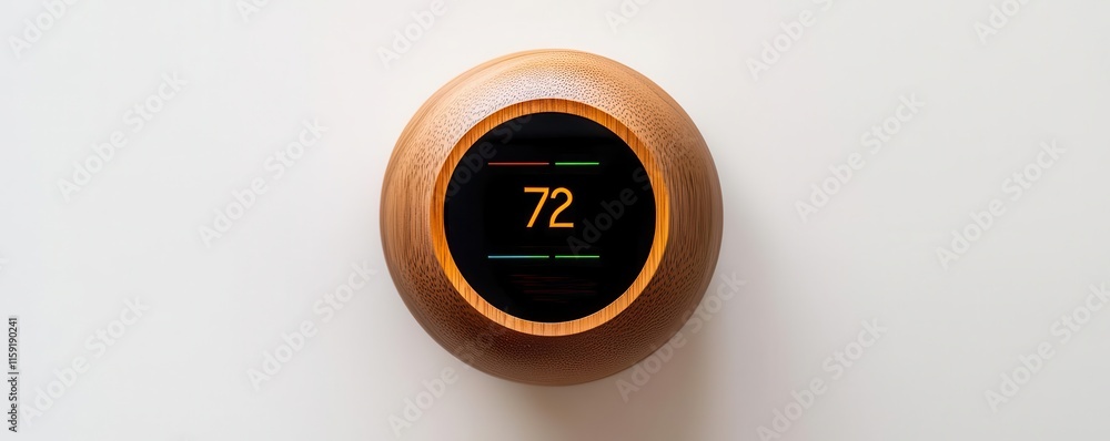 Poster smart hotel concept. a smart thermostat in a hotel room automatically adjusting to the guest s prefe