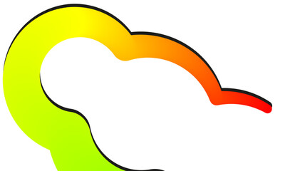 Vivid cloud shape designed with a gradient palette transitioning between blue and pink, ideal for representing concepts like technology, creativity, and modern design.