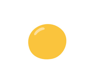 poached egg flat vector.
Isolated  fried egg icon
Transparent background.