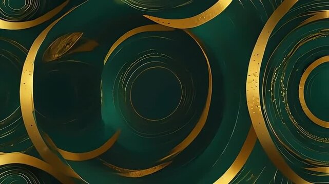 A vibrant and dynamic celebration-themed visual, focusing on abstract, shiny golden waves with a festive New Year atmosphere.