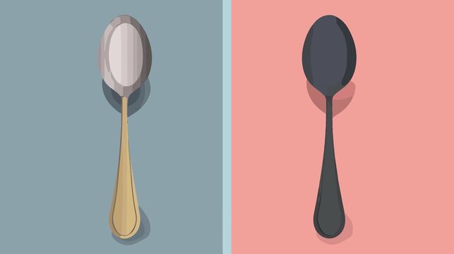 Shiny Metal Spoon Tablespoon Vector Illustration