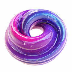 Vibrant Swirling Colorful Abstract Design in Purple and Pink