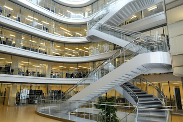 Fototapeta premium Corporate HQ modern staircase
