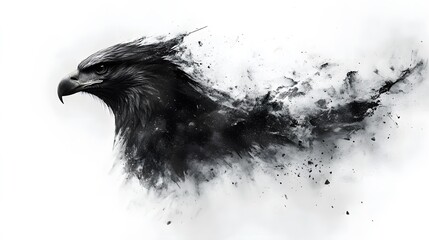 Eagle Totem symbolizes strength and freedom, with a powerful black-and-white design that evokes a sense of nobility and grace.