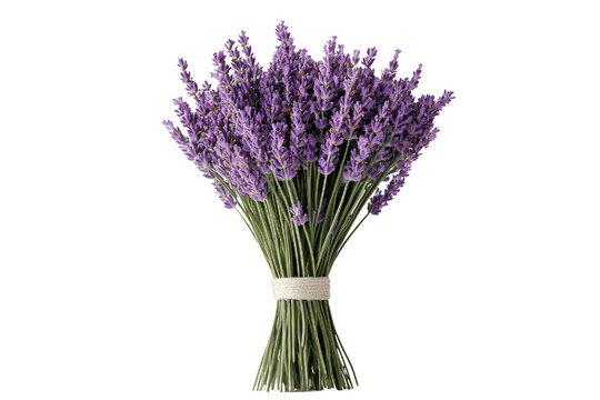 Lavender calming concept. A beautiful bouquet of lavender flowers arranged elegantly for decoration.