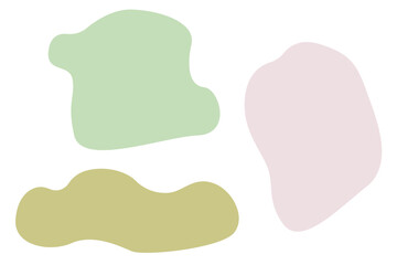 爽やかで淡いカラフルな吹き出し