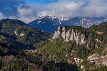 Obraz premium Scenic image of Semmering Bahn, Unesco world heritage, Lower Austria, Europe