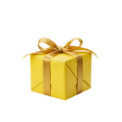 A gift box wrapped with ribbon. png isolated background. transparent background.