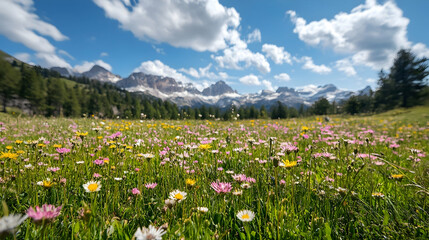 Adventure travel to the Dolomites in South Tyrol, Italy, Europe with jagged peaks and vibrant alpine meadows