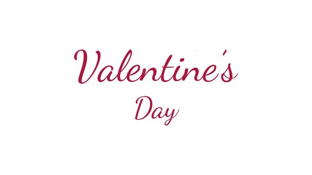 Animation of red Valentine's Day handwriting, suitable for decorating Valentine's Day celebrations, greeting cards.