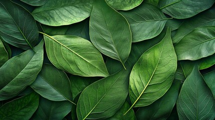 A dense arrangement of green leaves creating a natural, organic texture.
