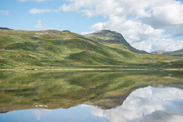 The Lake Eldrevatnet in the Hemsedal valley, Sogn og Fjordane, Norway