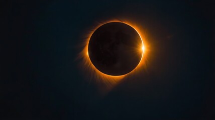 Obraz premium Spectacular View of a Solar Eclipse with Glowing Corona