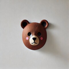 Bear mask on the wall.