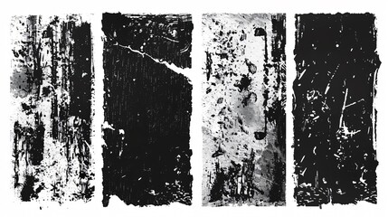 Grunge Textures Set with Distressed Effect for Background Design
