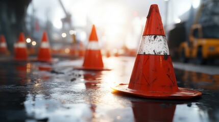 Safety cones creating hazards urban settings an -depth analysis traffic management challenges