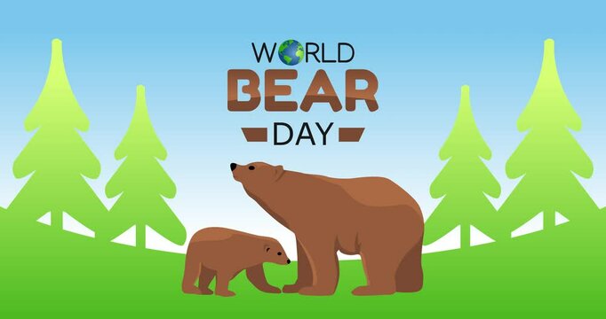 world bear day for epilepsy motion video, ideal for world bear day celebration